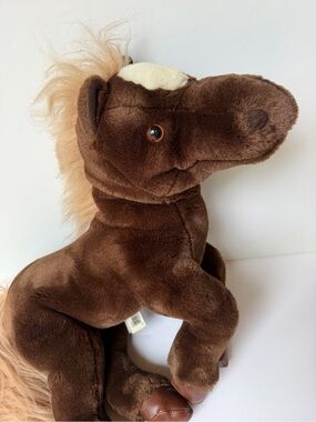 Folkmanis  22” Brown Horse Pony Mane Tail Plush Body Folktails Puppet